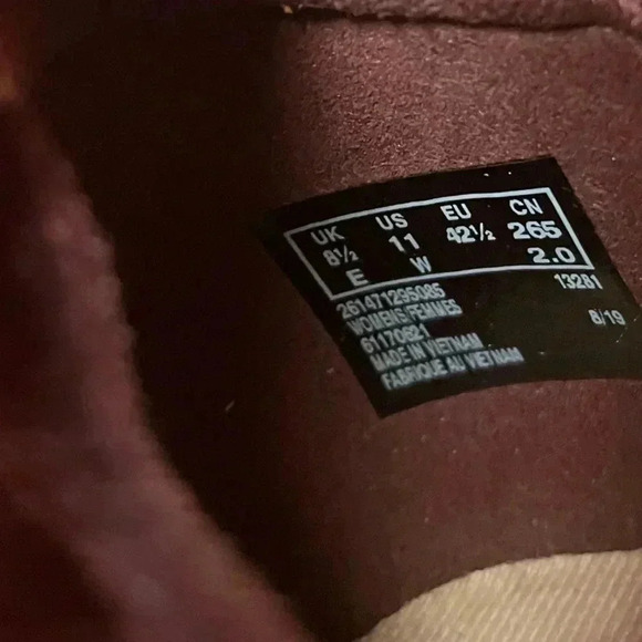 Clarks Collection Leather & Suede  Slip On Shoes Michela Opal Burgundy Size 11 - Picture 9 of 9